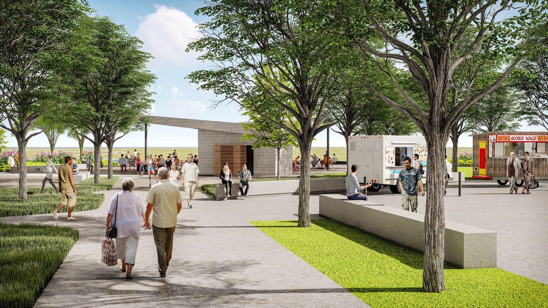 Missouri River riverfront redevelopment rendering